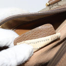 GUCCI GG Supreme Web Sherry Line Boston Bag PVC Beige Gold 39 02 007 Auth BA8630-12