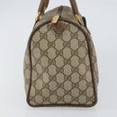 GUCCI GG Supreme Web Sherry Line Boston Bag PVC Beige Gold 39 02 007 Auth BA8630-3