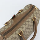 GUCCI GG Supreme Web Sherry Line Boston Bag PVC Beige Gold 39 02 007 Auth BA8630-6