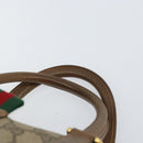 GUCCI GG Supreme Web Sherry Line Boston Bag PVC Beige Gold 39 02 007 Auth BA8630-8