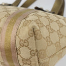GUCCI GG Canvas Sherry Line Hand Bag Beige Gold 139261 Auth BA8631-15