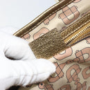 GUCCI GG Canvas Sherry Line Hand Bag Beige Gold 139261 Auth BA8631-12