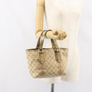 GUCCI GG Canvas Sherry Line Hand Bag Beige Gold 139261 Auth BA8631-22
