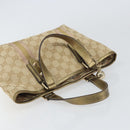 GUCCI GG Canvas Sherry Line Hand Bag Beige Gold 139261 Auth BA8631-6