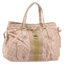 GUCCI GG Crystal Abbey Tote Bag Pink Gold 211921 Auth BA8633-1