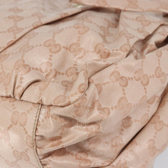 GUCCI GG Crystal Abbey Tote Bag Pink Gold 211921 Auth BA8633