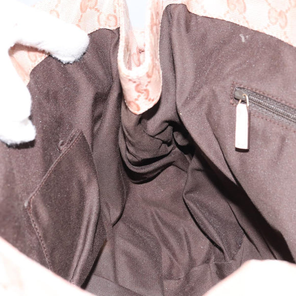 GUCCI GG Crystal Abbey Tote Bag Pink Gold 211921 Auth BA8633