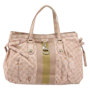 GUCCI GG Crystal Abbey Tote Bag Pink Gold 211921 Auth BA8633 - 0