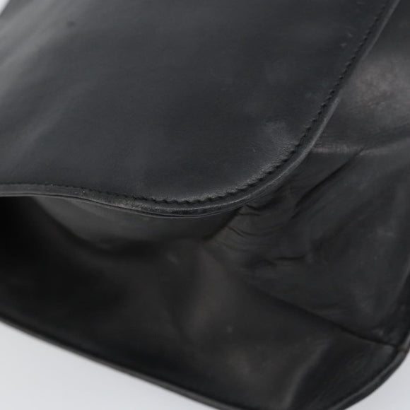 GUCCI Shoulder Bag Leather Black Silver 001 3167 3754 Auth BA8635