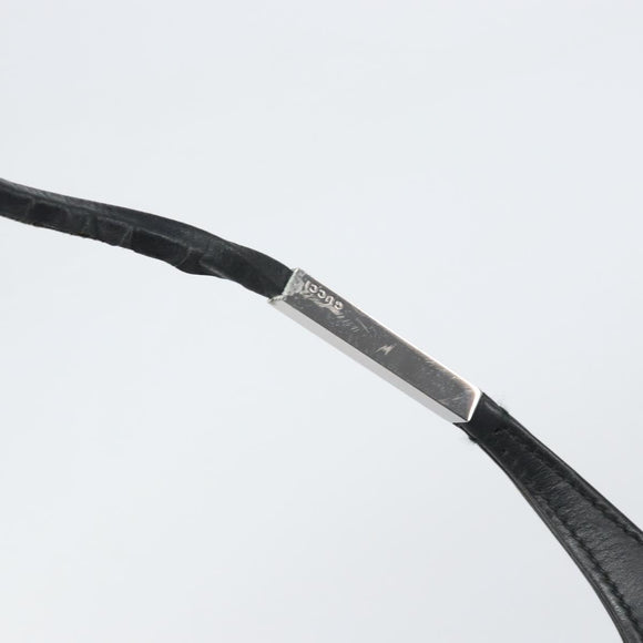 GUCCI Shoulder Bag Leather Black Silver 001 3167 3754 Auth BA8635