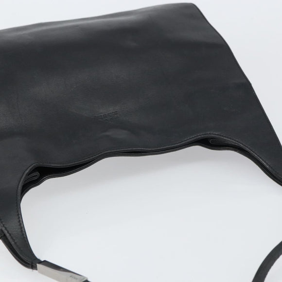 GUCCI Shoulder Bag Leather Black Silver 001 3167 3754 Auth BA8635