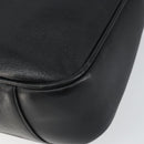 GUCCI Bamboo Hand Bag Leather 2way Black Gold 001 1998 1638 Auth BA8637-15