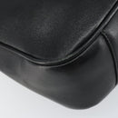GUCCI Bamboo Hand Bag Leather 2way Black Gold 001 1998 1638 Auth BA8637-16