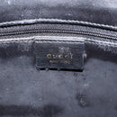 GUCCI Bamboo Hand Bag Leather 2way Black Gold 001 1998 1638 Auth BA8637-18