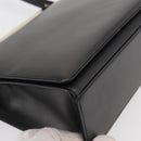 GUCCI Shoulder Bag Leather Black Gold Auth BA8638-10