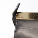 GUCCI Shoulder Bag Leather Black Gold Auth BA8638-14