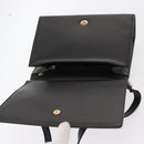 GUCCI Shoulder Bag Leather Black Gold Auth BA8638-15