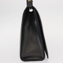 GUCCI Shoulder Bag Leather Black Gold Auth BA8638-5