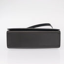 GUCCI Shoulder Bag Leather Black Gold Auth BA8638-9