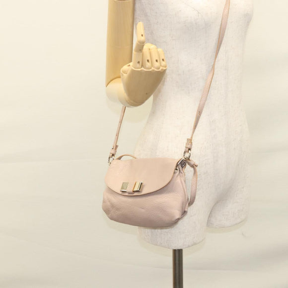 Chloe Elsie Hand Bag Leather 2way Pink Auth BA864