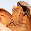 MCM Logogram Vicetos Hand Bag PVC Leather Brown Gold Auth BA8640-20