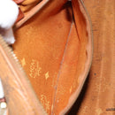 MCM Logogram Vicetos Hand Bag PVC Leather Brown Gold Auth BA8640-22