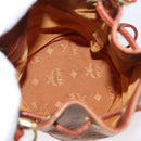 MCM Logogram Vicetos Shoulder Bag PVC Leather Brown Gold Auth BA8641-16