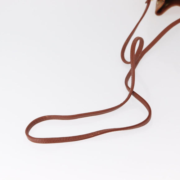 MCM Logogram Vicetos Shoulder Bag PVC Leather Brown Gold Auth BA8641