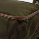 PRADA Shoulder Bag Nylon Khaki Silver Auth BA8644-13