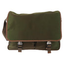 PRADA Shoulder Bag Nylon Khaki Silver Auth BA8644-2