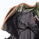 PRADA Shoulder Bag Nylon Khaki Silver Auth BA8644-20