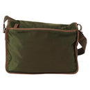 PRADA Shoulder Bag Nylon Khaki Silver Auth BA8644-3