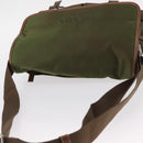 PRADA Shoulder Bag Nylon Khaki Silver Auth BA8644-6
