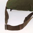 PRADA Shoulder Bag Nylon Khaki Silver Auth BA8644-7