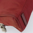 PRADA Hand Bag Nylon Red Silver Auth BA8645-14