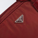 PRADA Hand Bag Nylon Red Silver Auth BA8645-17