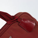 PRADA Hand Bag Nylon Red Silver Auth BA8645-19