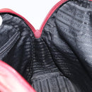 PRADA Hand Bag Nylon Red Silver Auth BA8645-21