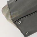 PRADA Studs Hand Bag Suede Leather 2way Gray Silver Auth BA8646-10