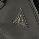 PRADA Studs Hand Bag Suede Leather 2way Gray Silver Auth BA8646-18