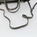 PRADA Studs Hand Bag Suede Leather 2way Gray Silver Auth BA8646-7