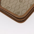 Christian Dior Trotter Canvas Chain Shoulder Bag Beige Gold Auth BA8648-11