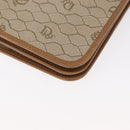 Christian Dior Trotter Canvas Chain Shoulder Bag Beige Gold Auth BA8648-12