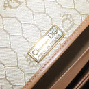 Christian Dior Trotter Canvas Chain Shoulder Bag Beige Gold Auth BA8648-16