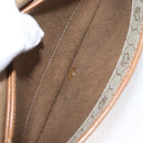 Christian Dior Trotter Canvas Chain Shoulder Bag Beige Gold Auth BA8648-17