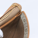 Christian Dior Trotter Canvas Chain Shoulder Bag Beige Gold Auth BA8648-18