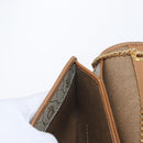 Christian Dior Trotter Canvas Chain Shoulder Bag Beige Gold Auth BA8648-19