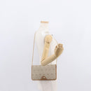 Christian Dior Trotter Canvas Chain Shoulder Bag Beige Gold Auth BA8648-20
