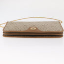Christian Dior Trotter Canvas Chain Shoulder Bag Beige Gold Auth BA8648-9