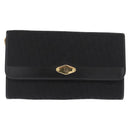 Christian Dior Trotter Canvas Chain Shoulder Bag Black Gold Auth BA8649-13